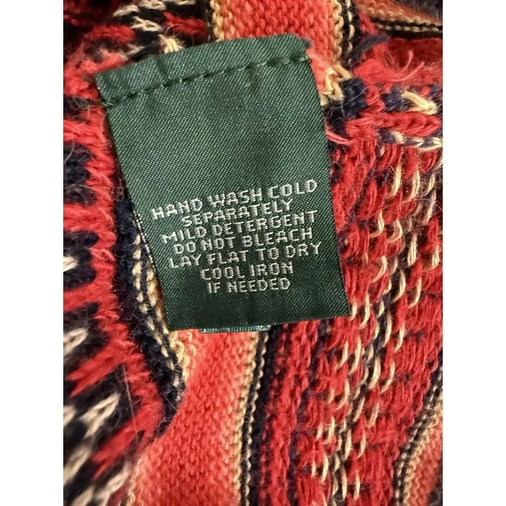 Lauren Jeans Ralph Lauren LRL Sweater Womens XL Multicolor Knit Pullover Stripe